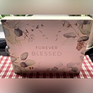 Home Accent Piece Wooden 9”w x 7”h x 1/2”Thick “FOREVER BLESSED”